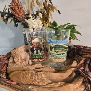 National Lampoons Christmas Vacation Merry Clarkmas Holiday Glass Set
